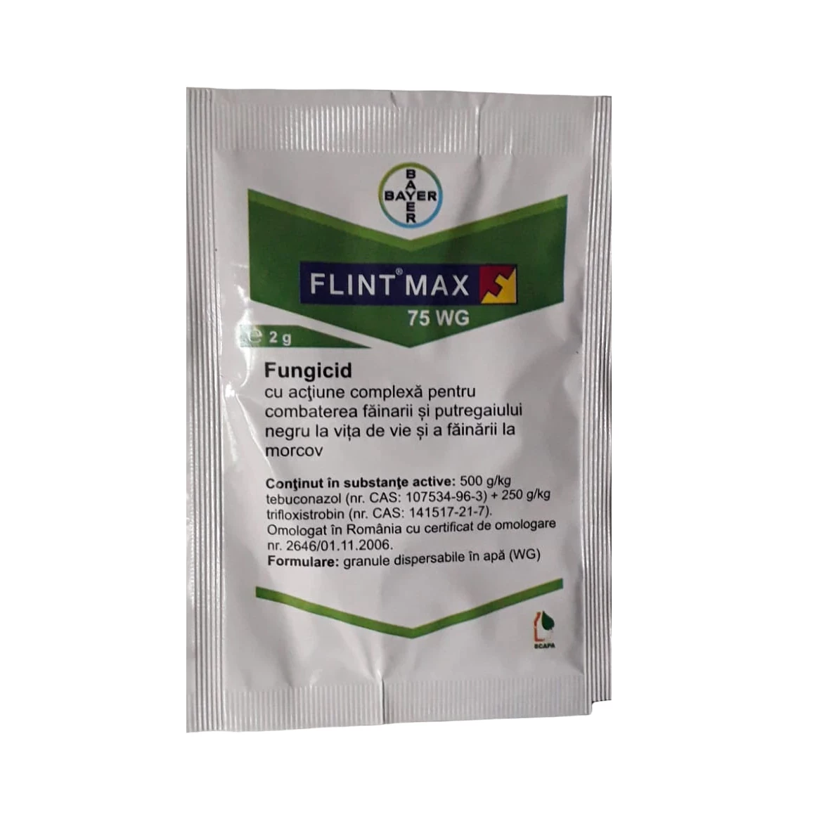 Fungicid FLINT MAX 75 WG - 2g, Bayer, Vita de vie, Morcov, Sistemic
